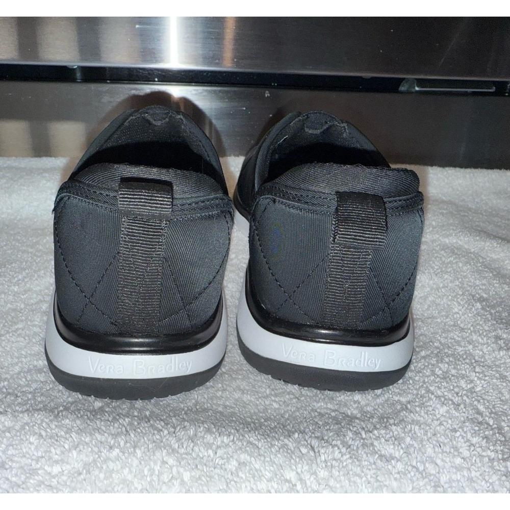 Vera Bradley Black Slip on Shoes Ladies Size 5 - Picture 4 of 9